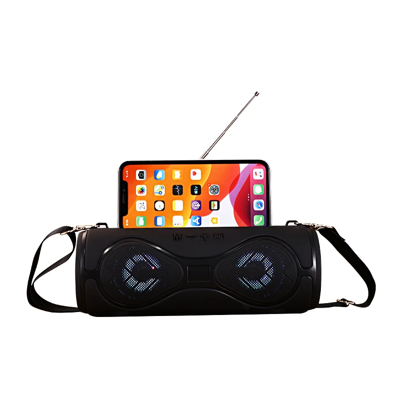 

Amazon Oem 10w Boombox Music Hifi Sound Box Subwoofer Mini Portable Outdoor Led Light Bluetooth Speakers with Radio