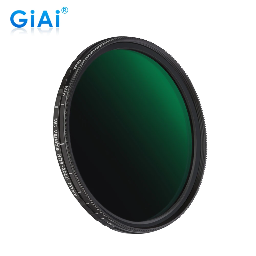 

GiAi ND8-2000 82 77 72 67 62 58 55 52mm Variable Neutral Density Camera Lens Filter