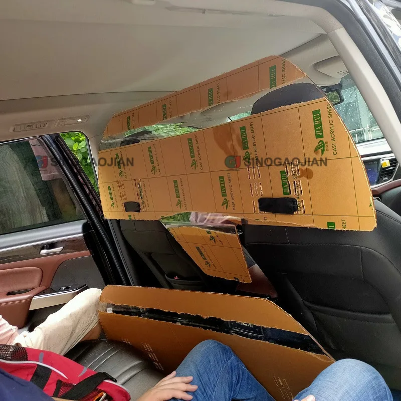 2020 New Clear Driver Protection Plexiglass Car Partitions Acrylic