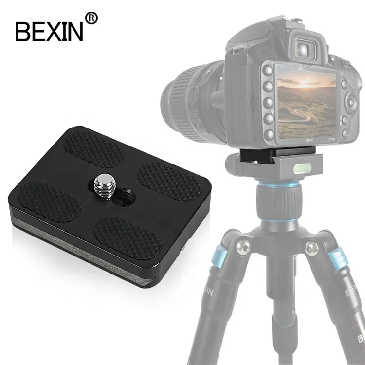 

BEXIN Universal pu-50 Aluminium Tripod Quick Release mounting base Plate with 1/4 D ring camera screw for tripod ball head mount