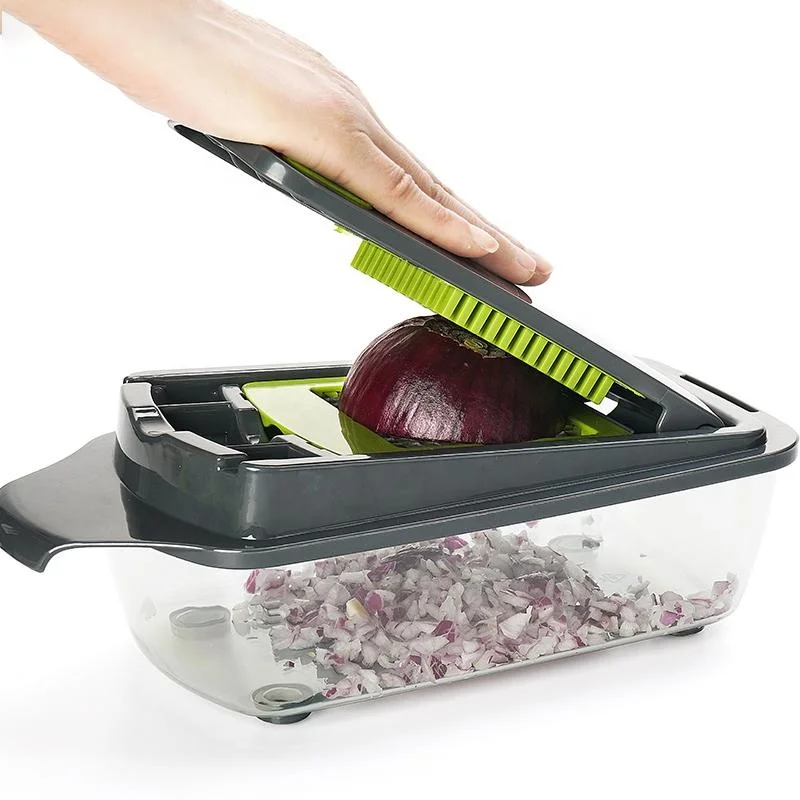 

Wholesale New Design Kitchen Gadgets Fruit & Vegetable Slicer Multifunctional MiNi Kitchen Cutter Tools, Green