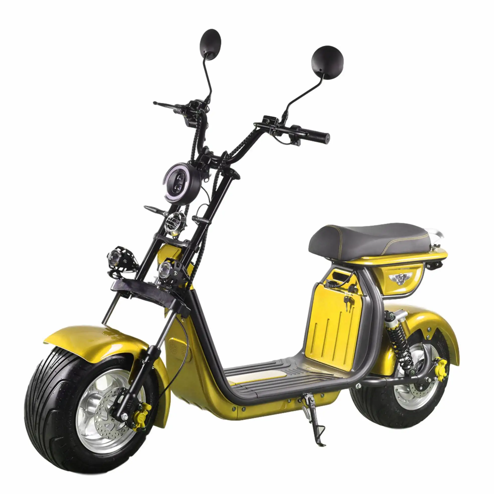 

YIDE Manufacture Max Speed 75KM/H Two Wheels Electric Citycoco Scooter 3000W, Black