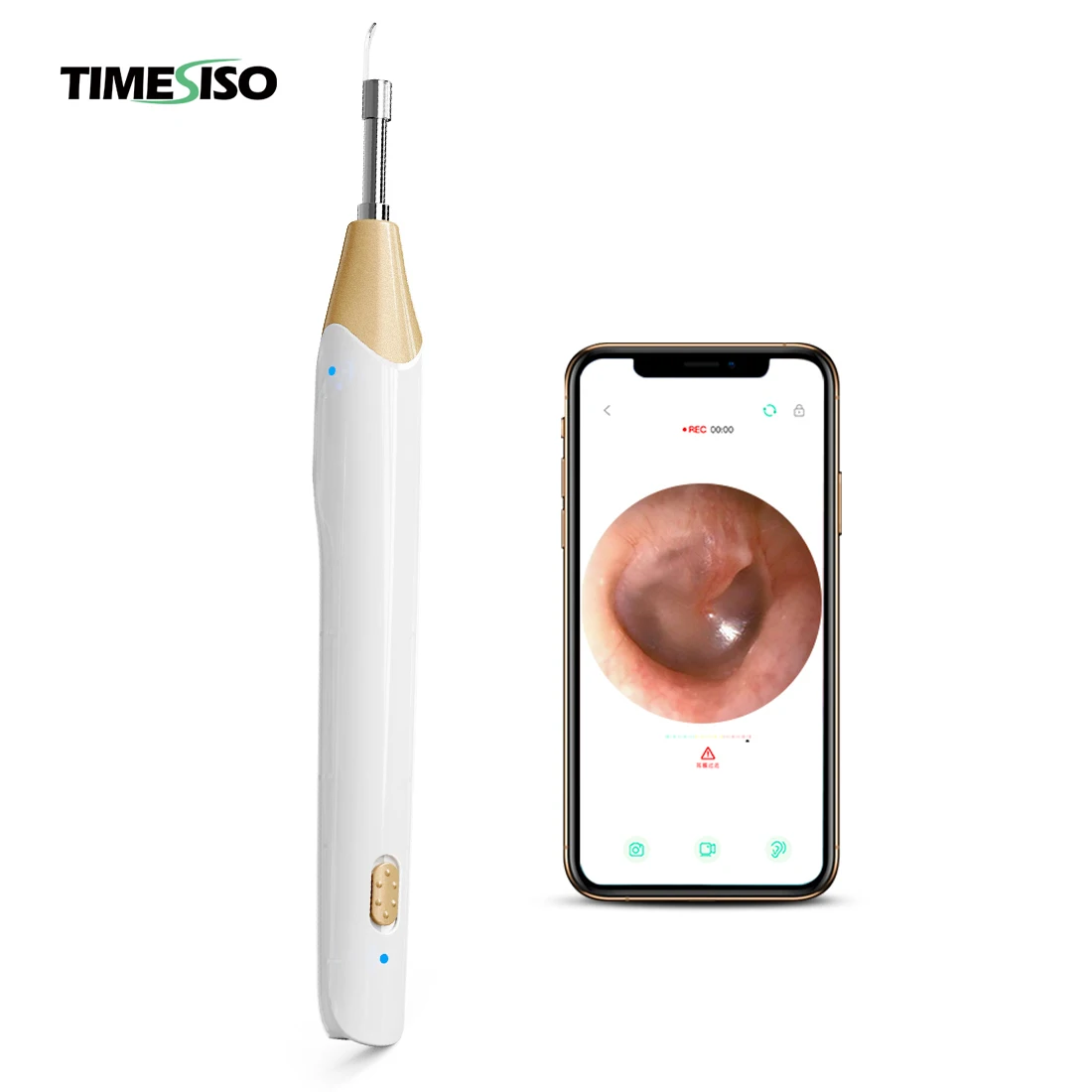 

High Quality TIMESISO Ear Pick Camera Wireless Wifi Endoscope Camera Ear Pick Ear Cleaner Kit, Blue