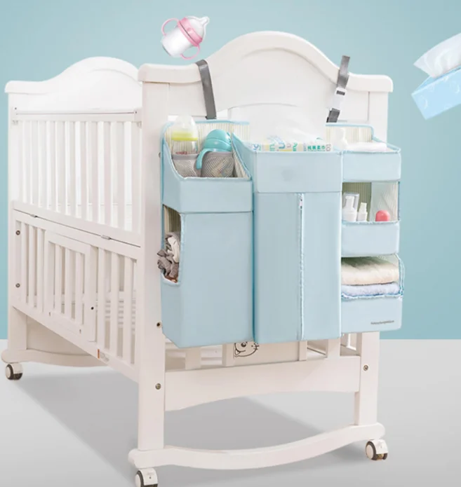 

Customized Washable Baby Hanging Diaper Storage Organizer Bag For Crib, Customized colors