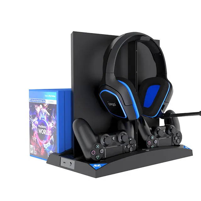 

PS4 slim Pro six in one PG P4009 Game handle charging stand with cooling fan Ipega handle contact charging base
