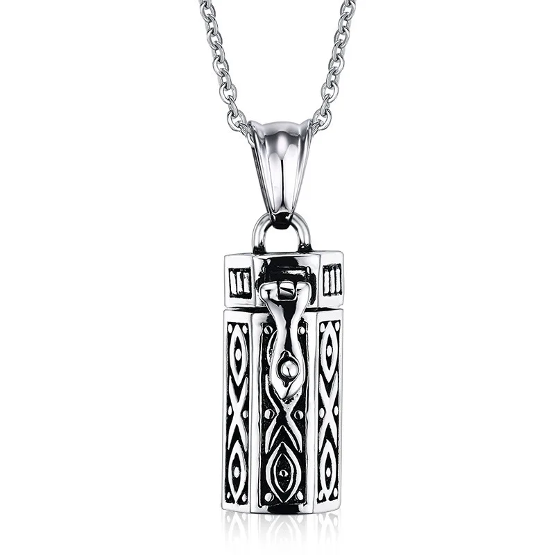 

Energinox Hexagonal shape Multiple Cremation Jewelry Personalized Pet Ashes Stainless Steel Pet Urn Necklace