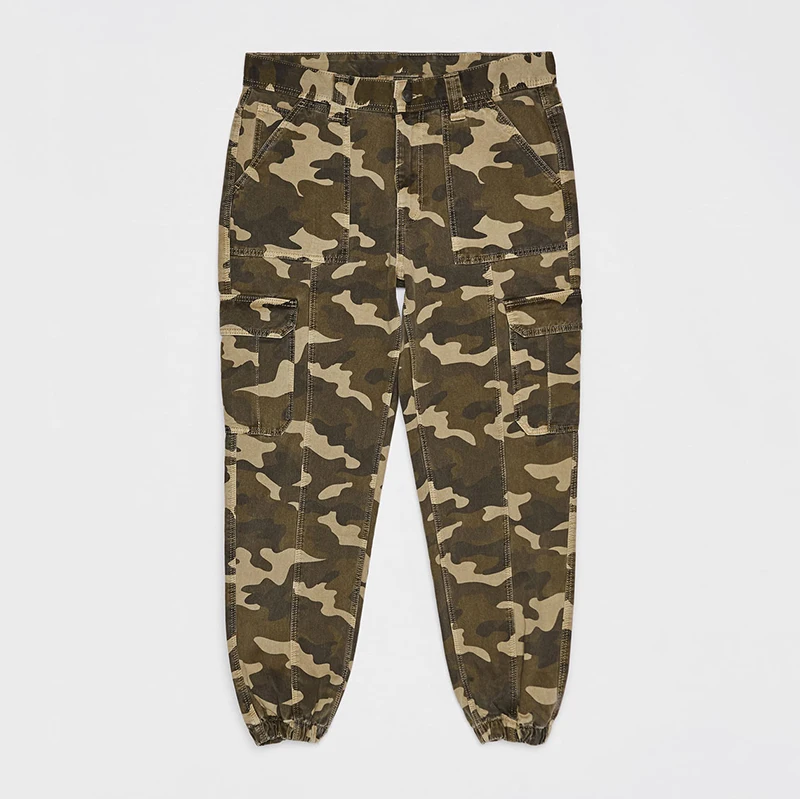 camo print cargo joggers