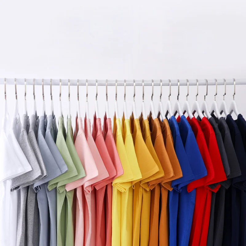 

220G Worsted 100% Cotton Group Culture Garments Short Sleeve T Shirt Custom Logo Printing Blank T-Shirt