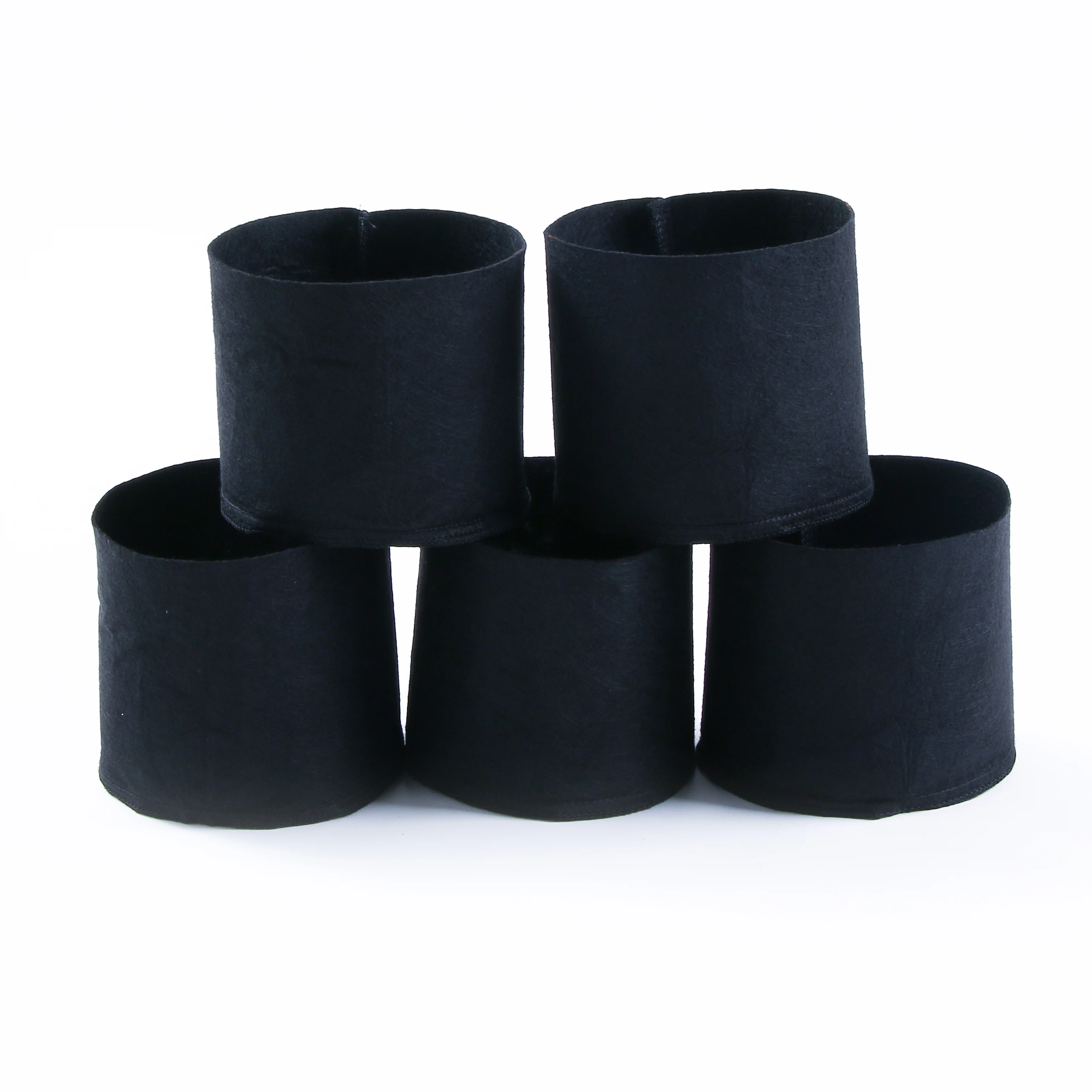 

Factory direct selling  flower pot with handle plant fabric planting bag non-woven fabric, Black
