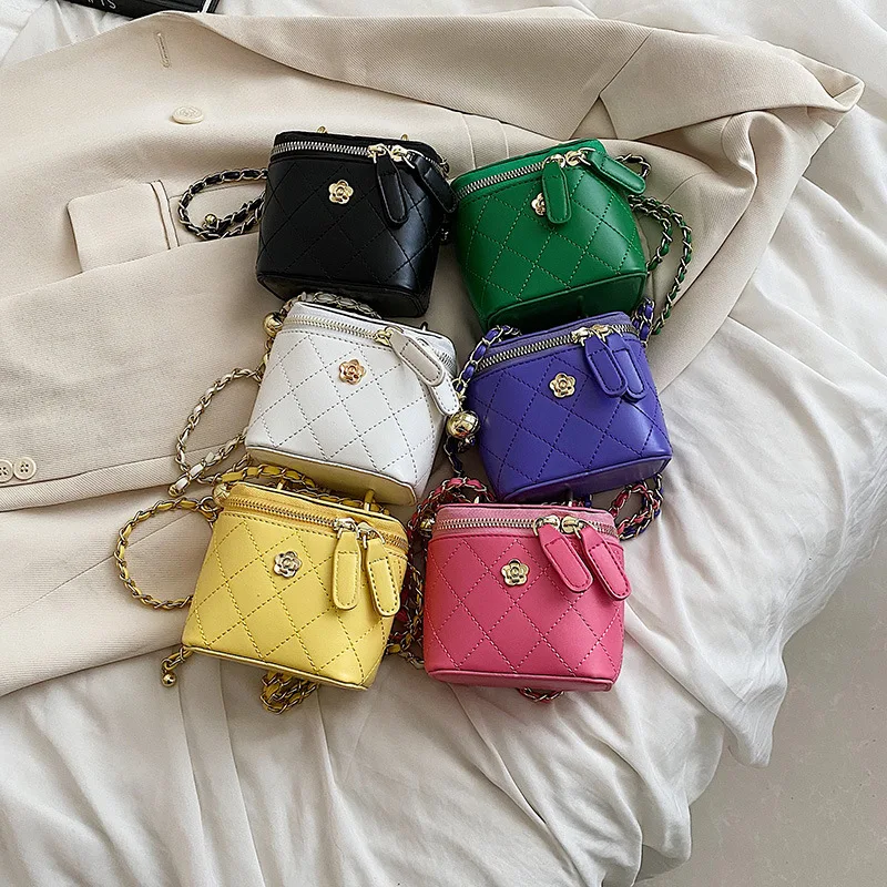 

Amazon Aliexpress Tiktok Hot selling 2022 summer new fashion rhombus shoulder bag mini chain crossbody bag, Colors