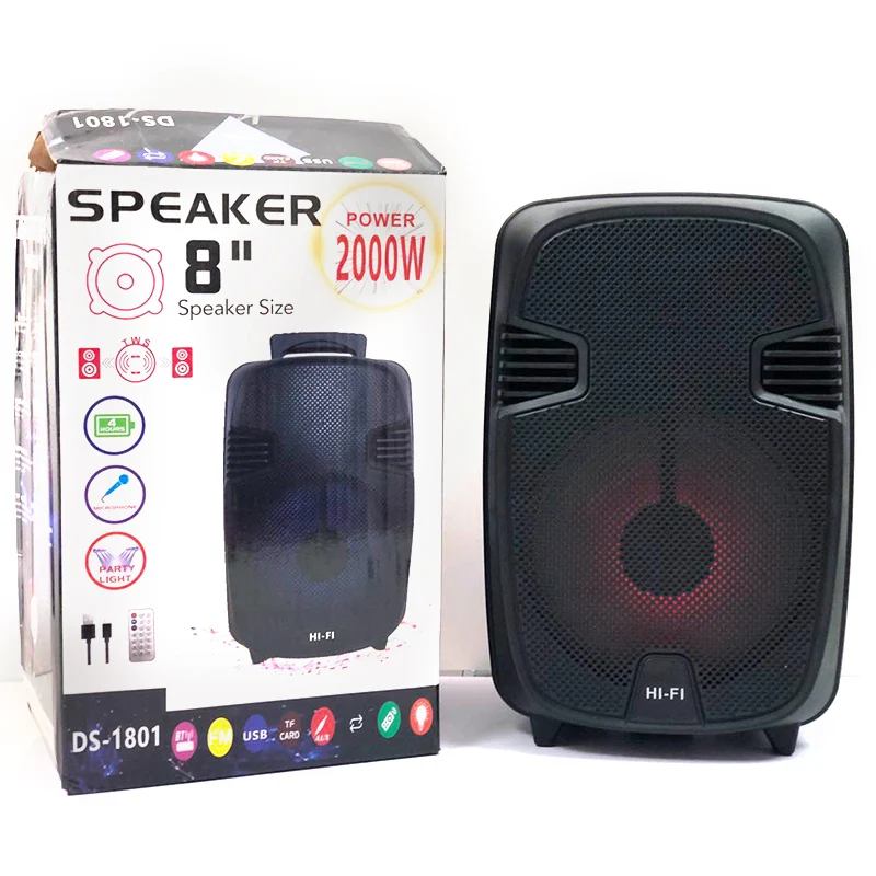 

DS-1801 bt speaker 8 Inches big speaker wireless super bass speaker