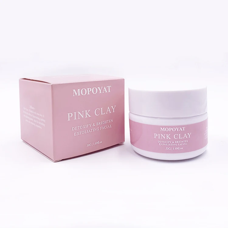 MOPOYAT Deep Cleansing Shrinkage Pore Exfoliating Pink Clay Mask 50g