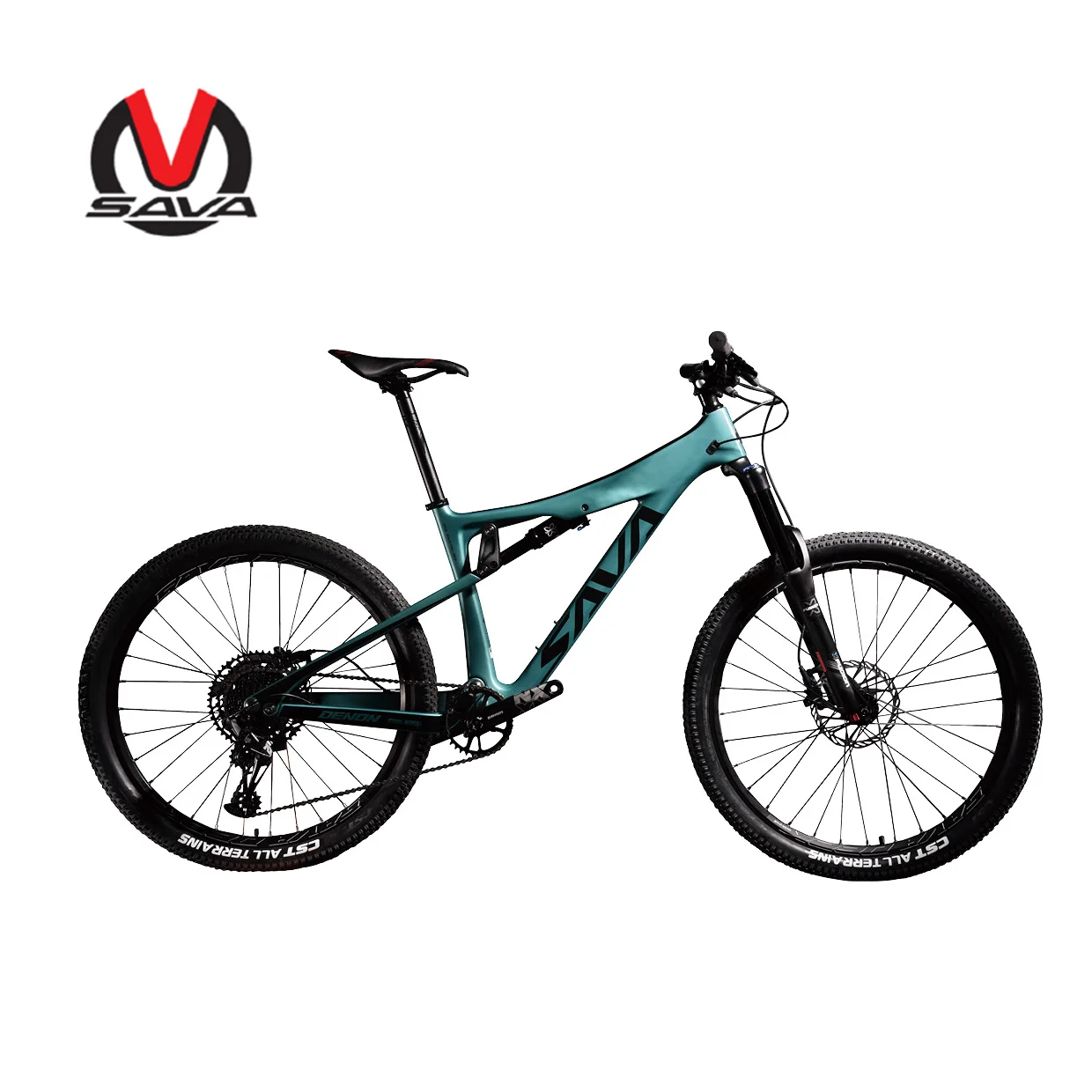 

SAVA 27.5 FULL SUSPENSION carbon fiber MTB bike T700 carbon fiber frame mountain bike, Black blue, black yellow, black white