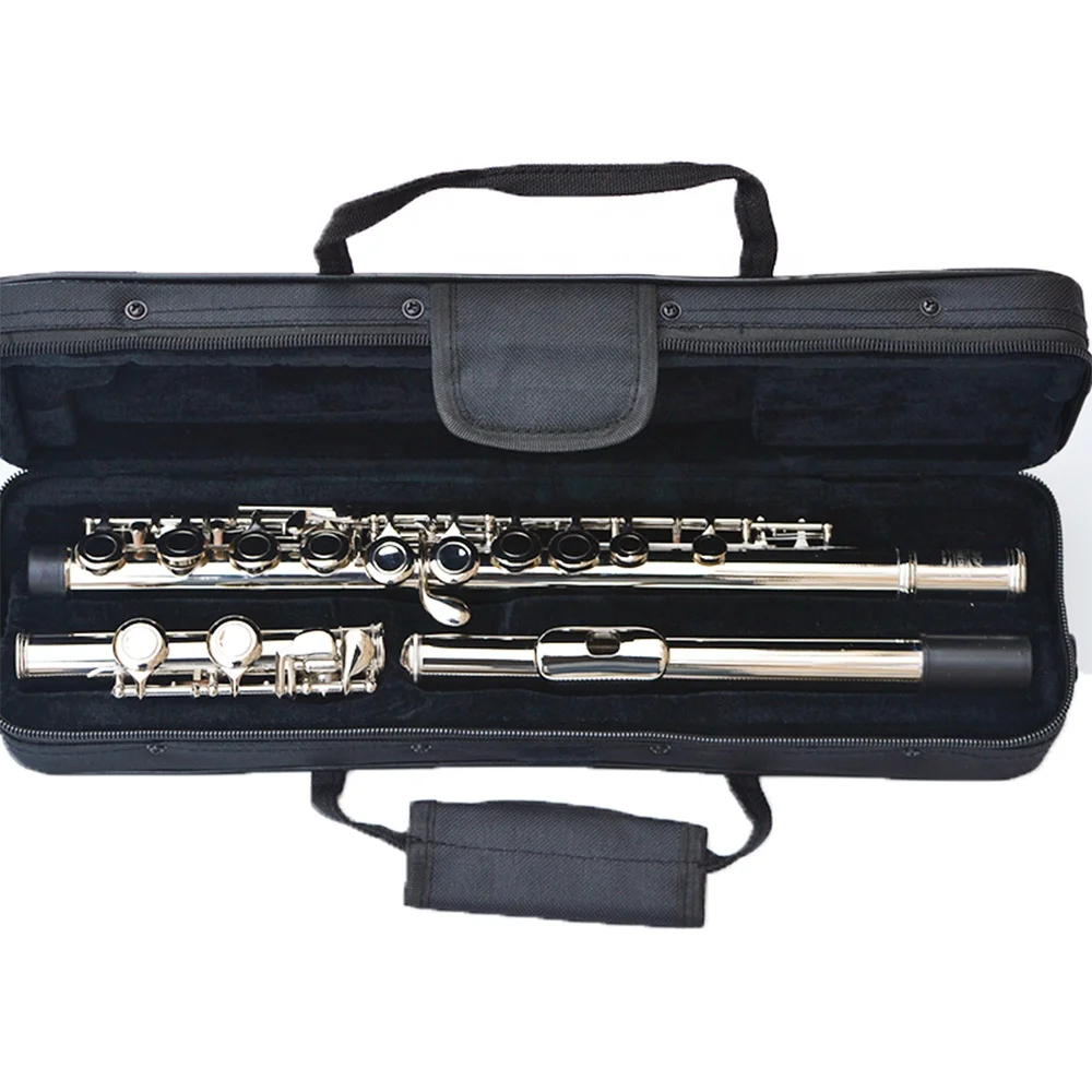 

MORESKY 16/17 Close/Open Holes C Key Flute Cupronickel Nickel/Silver Plated Concert Flute with E key