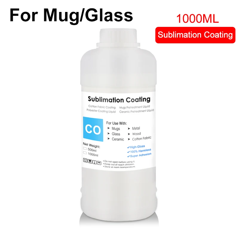 
Ocbestjet 1000ML/Bottle Sublimation Coating For Ceramics Cotton Glass Ceramic Metal Wood Sublimation Ink Pretreatment Liquid 