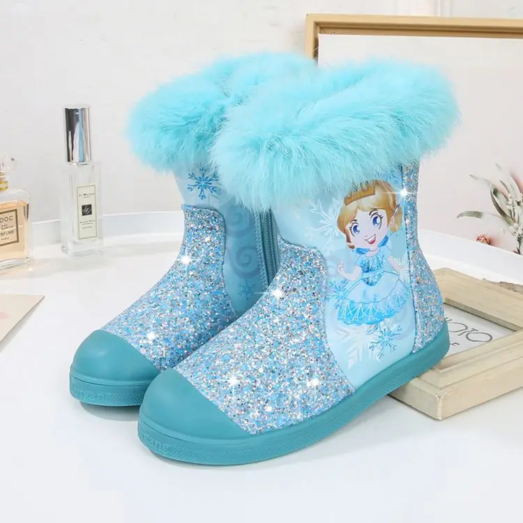

2021 Hot-Selling High-Bright Cartoon Pattern Cute Girls Snow Boots