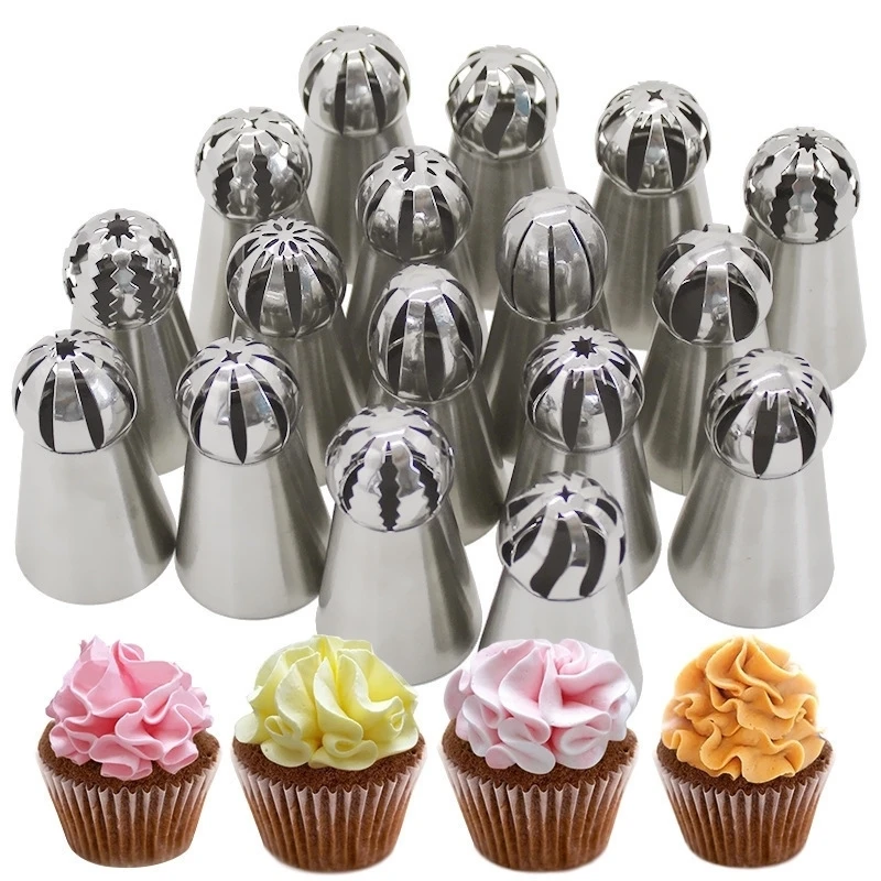 

Stainless Steel Russian Tulip Icing Piping Nozzles Tip Tools Pastry Baking Dessert Cake Decoration Russia Nozzle