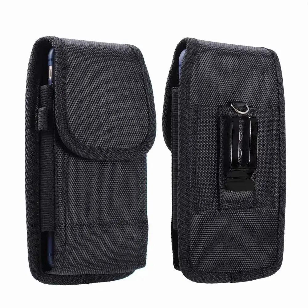 

Universal Vertical horizontal canvas Nylon Belt holster clip Waist Bag Pouch Cover Belt Clip mobile phone Case pouch bag