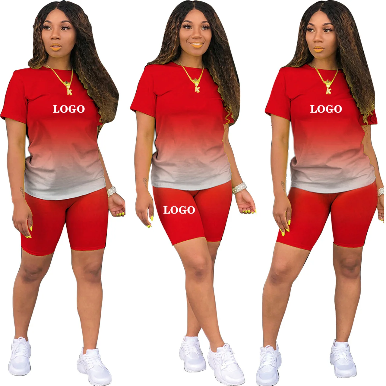 

Custom Logo 2021 Spring Lounge Wear Sets Shorts Summer Two Piece Outfits for Women