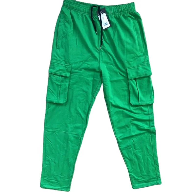 

Elastic waist cotton cargo plus size men's pants