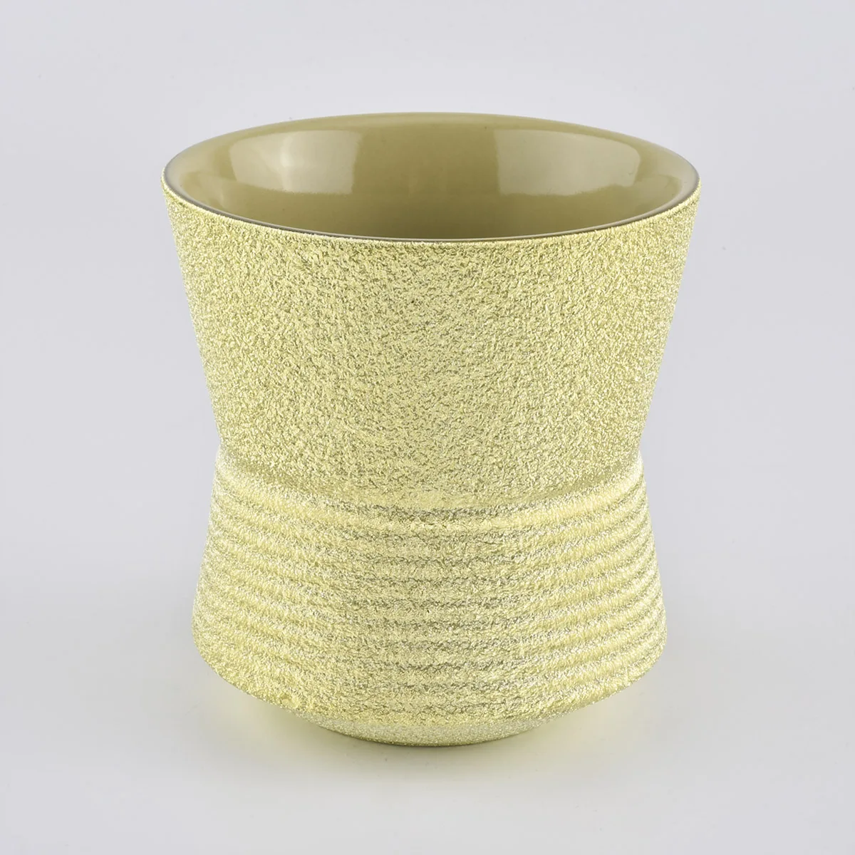 Unique Custom Gold Ceramic Candle Jars