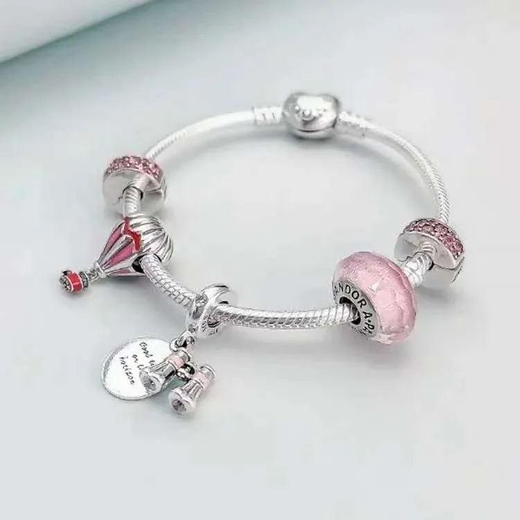 

2020 New 925 Sterling Silver Bracelet Fashion High Quality Glamour Original Women Pendant Amulet