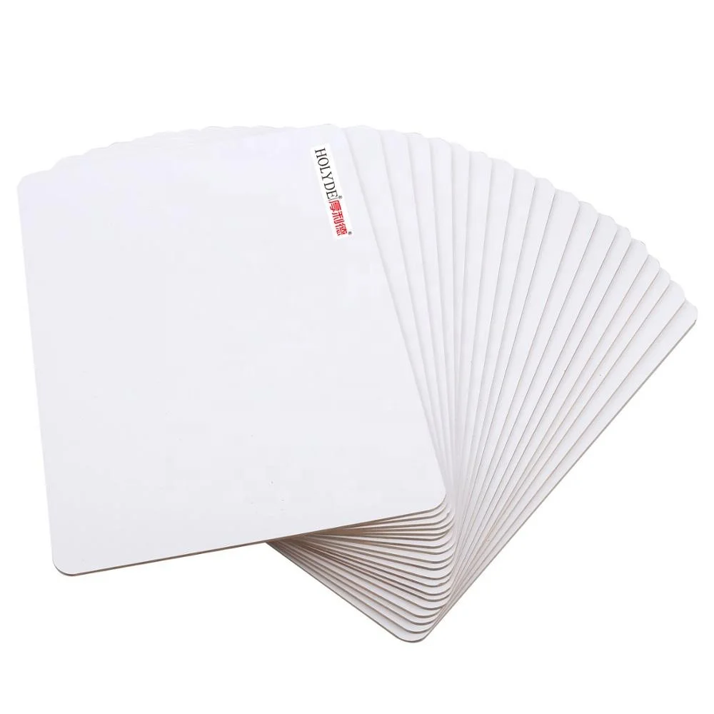 
20PCS Double Sided Non Magnetic School Kids Classroom Sticker Lapboard Writing Small Dry Erase Whiteboard Lapboard 