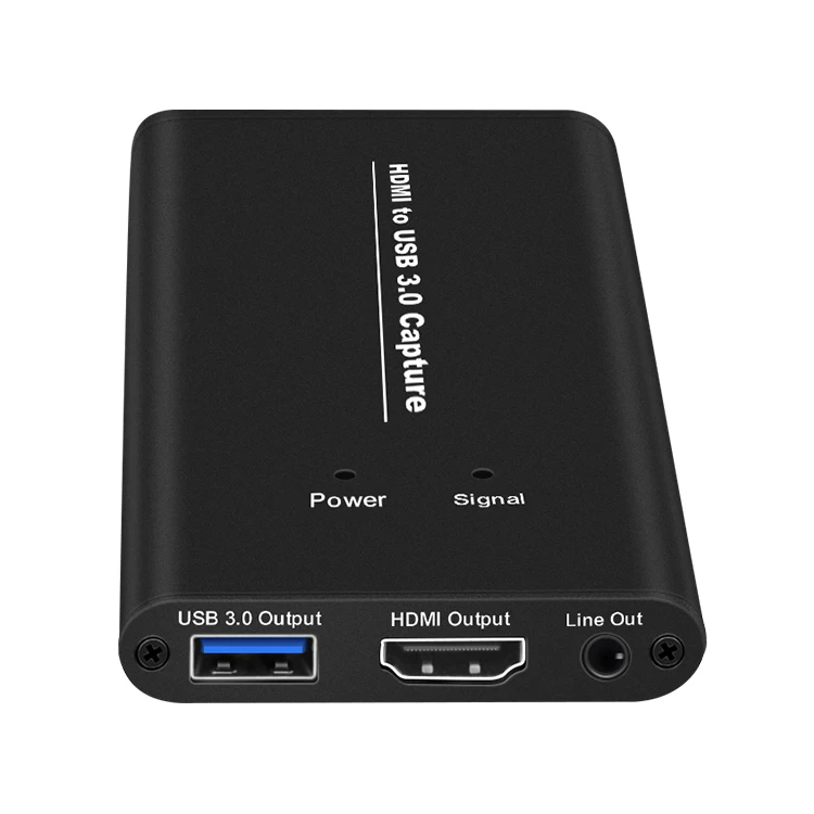 

HDMl to usb 3.0 video capture to usb 3.0 Support 4K Mic YUY2 for game live streaming, Black