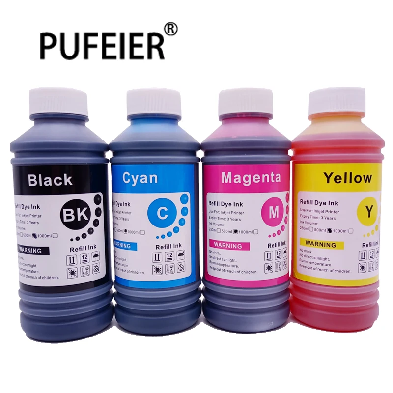 

500ML Bottle Refill Universal Dye Ink For Epson Canon HP Brother Inkjet Printer Bulk Ink