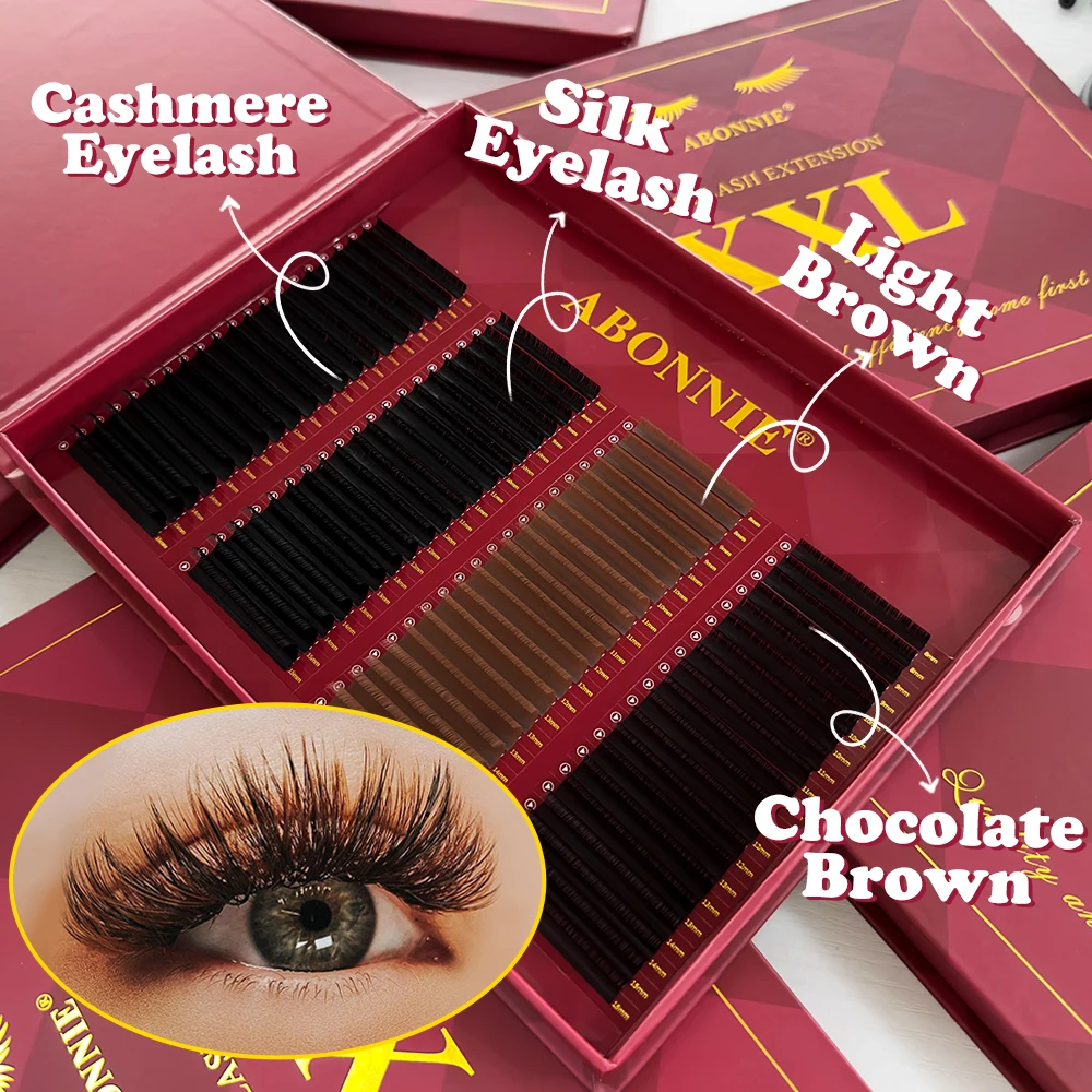 

Abonnie Private Label Lash Trays Color Lash 0.03 0.05 0.07 c d Cc Dd Curl Individual Eyelash Extensions Brown Eyelash Extensions