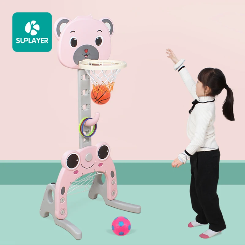 

Suplayer 2021 hot sale C-LQJ007 baby basketball hoop, Pink/blue/customize color