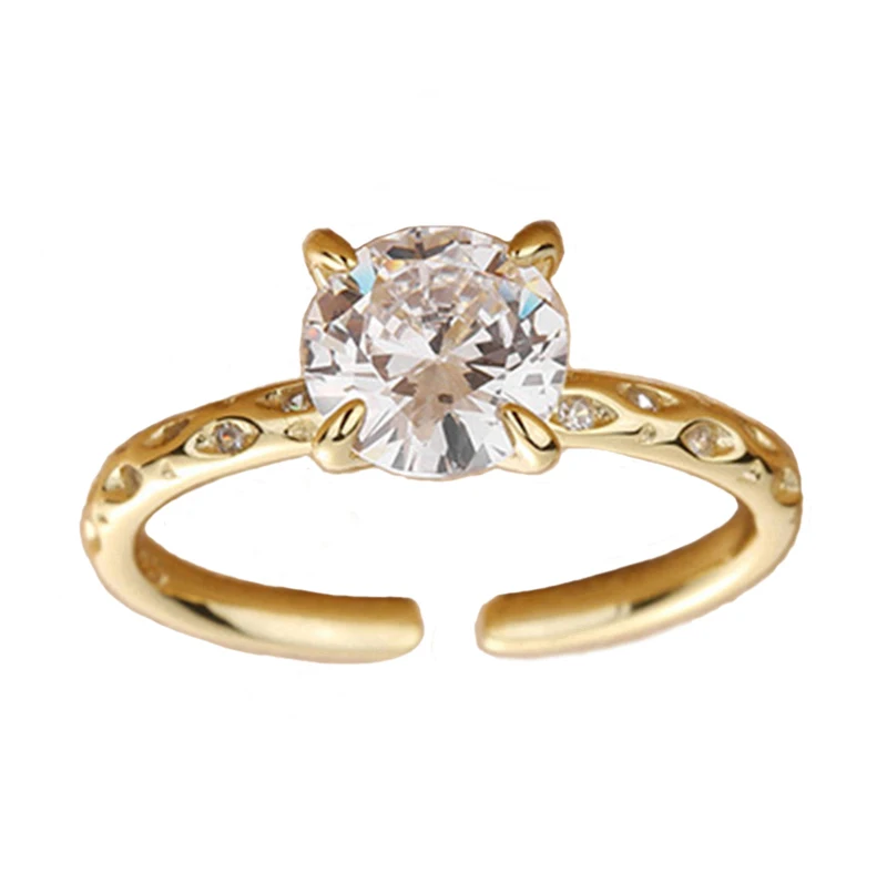 

Women love cz diamond minimalist sterling silver 925 gold wedding rings