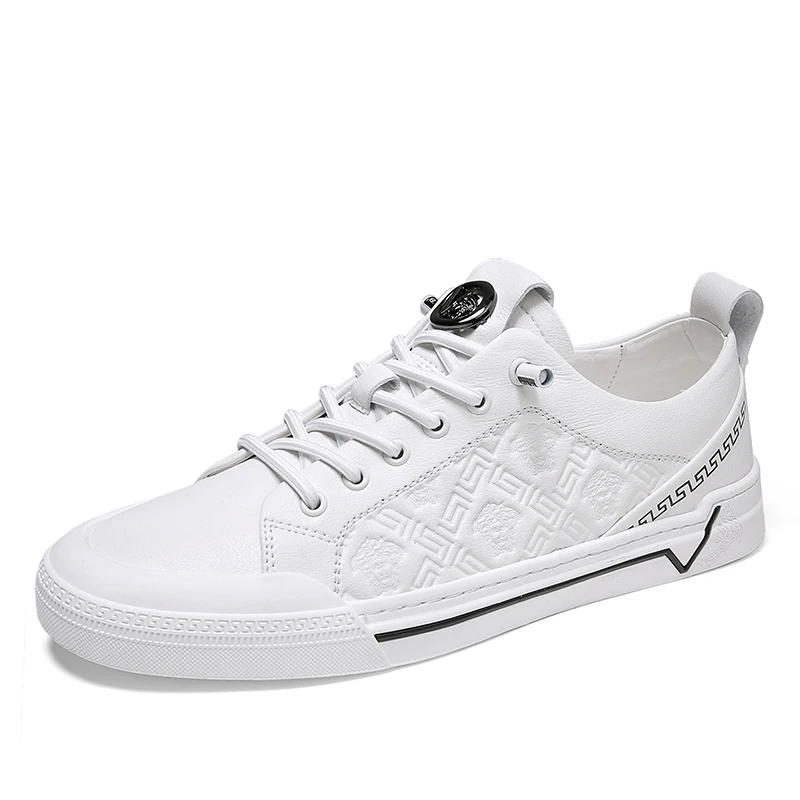 

Wholesale Emboss Pattern Luxury Branded Fashion Tenis Sneakers Men's Casual Shoes