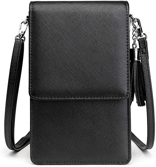 

Custom logo Small Crossbody Phone Bag Cell Phone Purse Wallet, Yellow, pink, black or custom colors