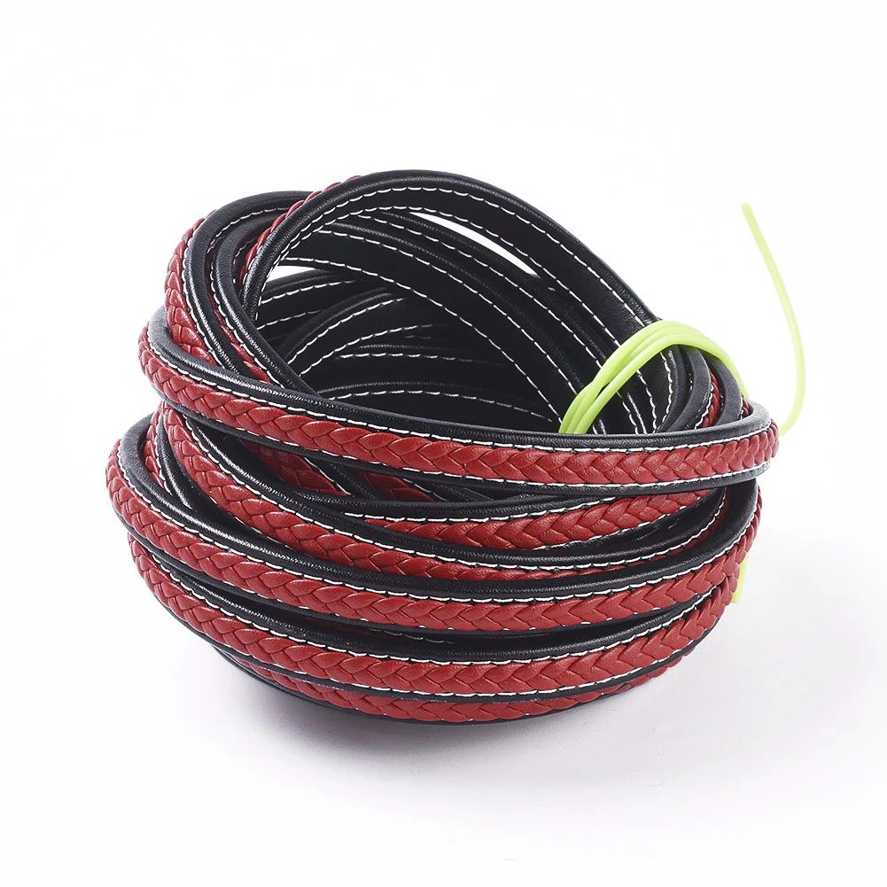 

Pandahall 12mm Red Double Deck Micro Fiber Imitation Leather Cord