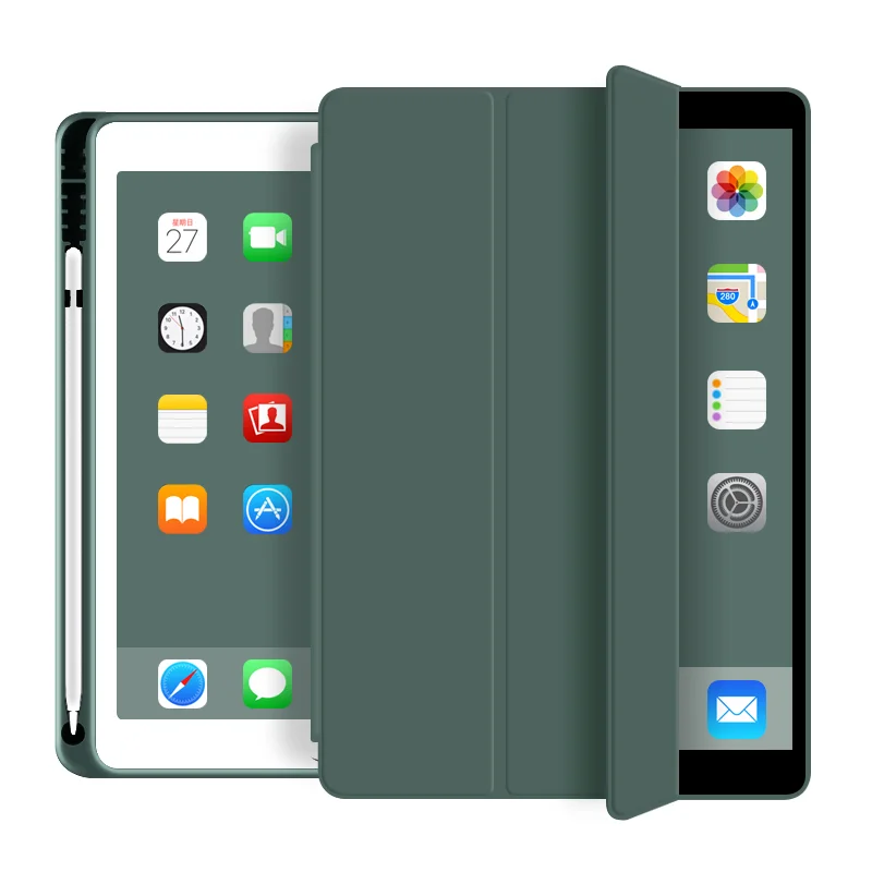 

2020 pencil holder case with high quality tablet case for new iPad 10.2 case 8th generation, Multiple colors