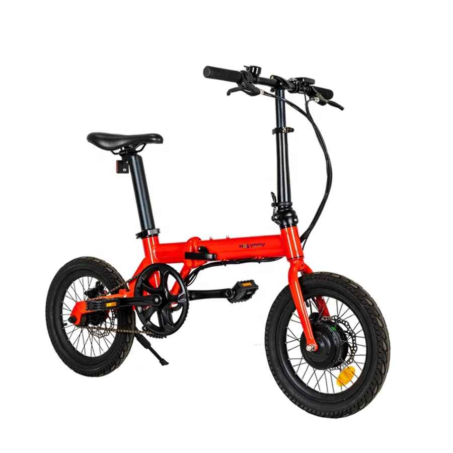 

quick-speed 16 inch 250watt red brushless folding mini cargo ebike/ 36v electric bicycle, White, blue, black