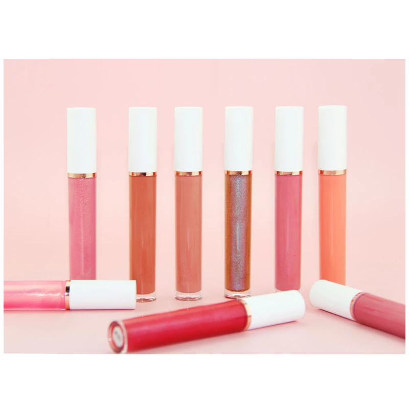 

41 colors pink lip cream permanent products clear lip gloss wholesale private label creamy lip gloss container custom logo, Available