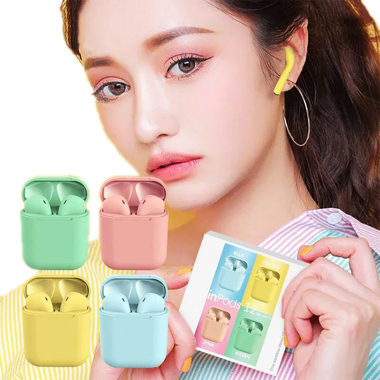 i12 Macaron TWS Headphone Earbud Wirele White Upgraded Pro Original Earphone Mini Sport Stereo Headset Wireless