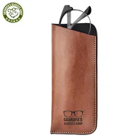 

Custom 2020 Hot Sale Simple retro Soft Sun glasses pouch case Personalized portable PU Leather Reading Glasses bag