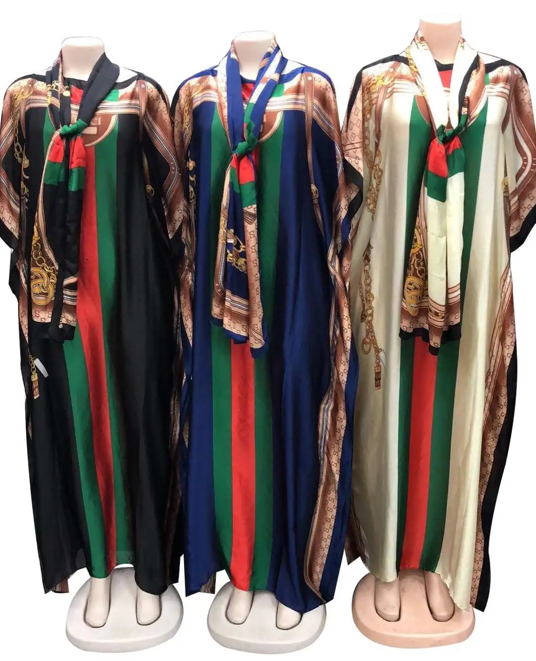 

African silk printed dress long dress