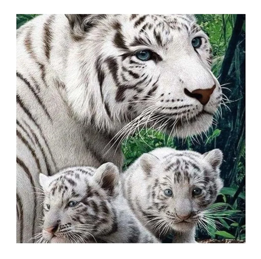 

DIY Diamond Painting Tiger Round Square Drill Full Diamond Embroidery Cross Stitch Kits Animal Wall Art Canvas Paintings Decor