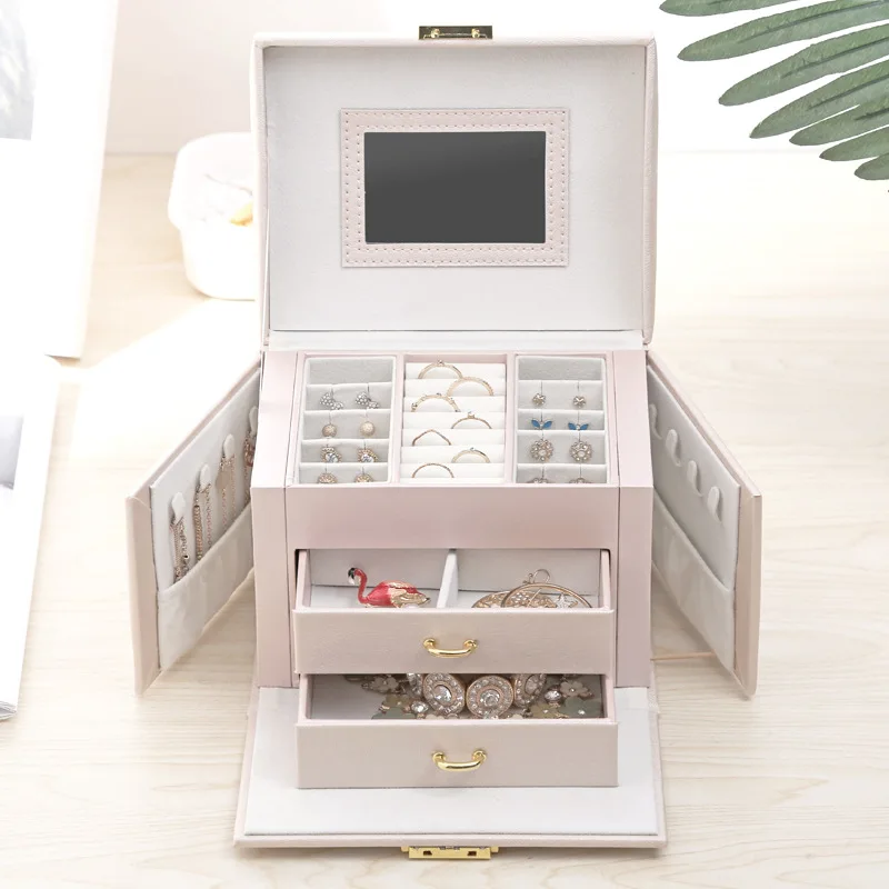 

2020 Elva jewelry pu leather jewelry storage ring box jewelry packaging