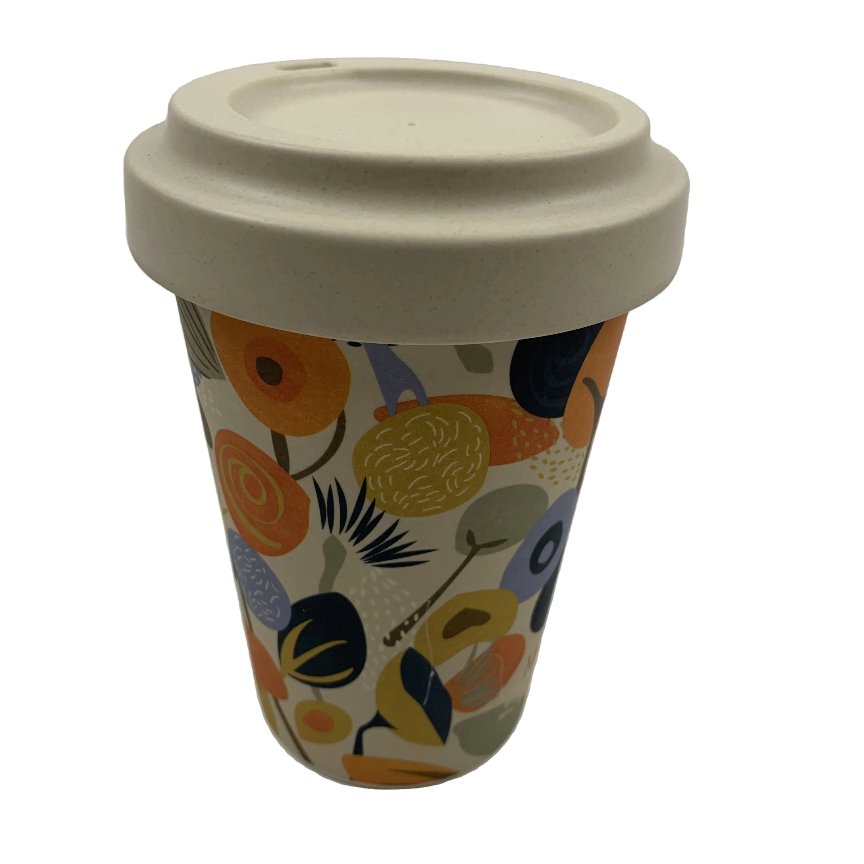 

MIKENDA Bamboo Fiber Cup Biodegradable Eco Friendly Bamboo Fiber Customized 16 Oz Coffee Cup Mug