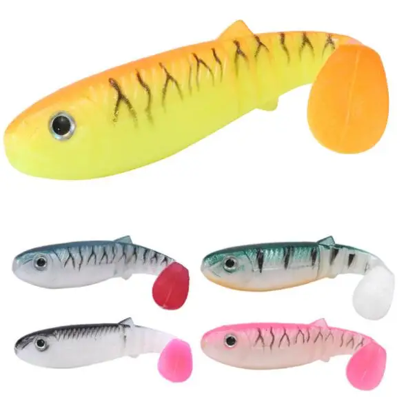 9.5cm 6g t-tail shad grubs soft plastic silicone fishing small soft lure bait