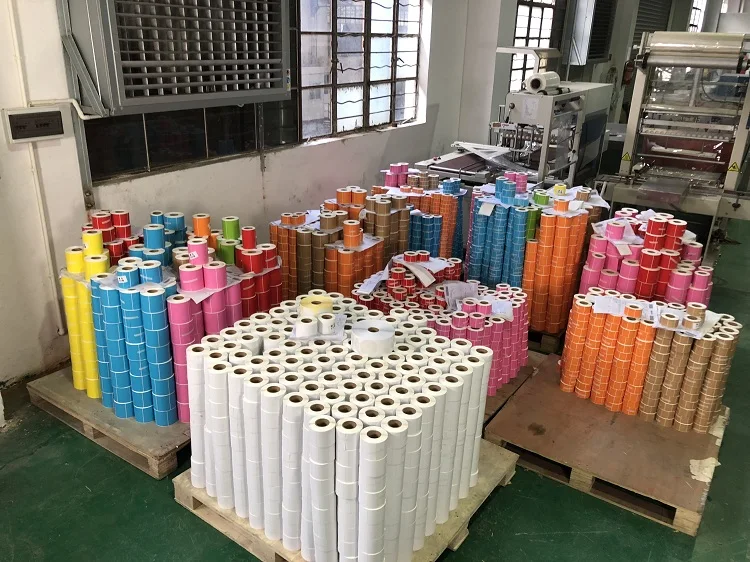 High quality 80gsm semi gloss self adhesive paper label sticker in jumbo rolls