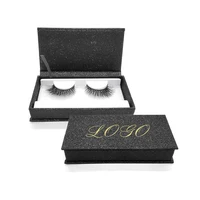

SY shuying custom black and gold eyelash packaging glitter eyelash case