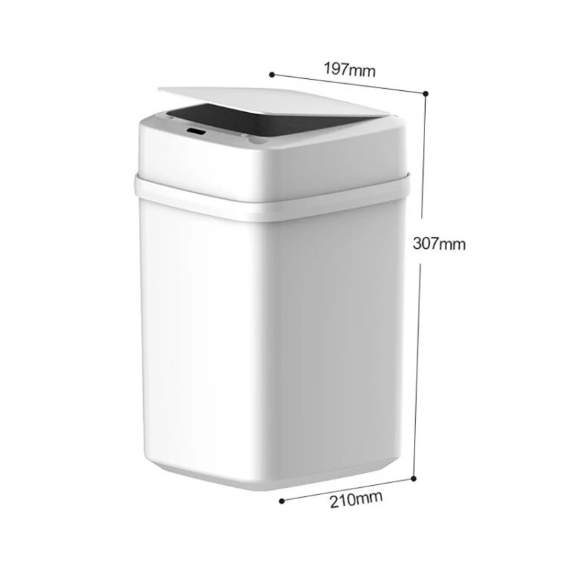 

Touchless Dustbin 2020 12L/15L Rechargeable USB Charging Automatic Sealing Induction Smart Sensor Trash Can