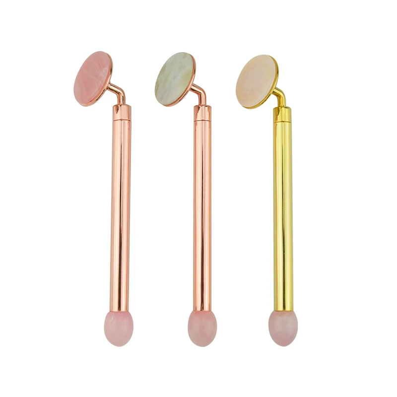 

Good Quality Anti Aging Jade Roller Electric Jade Roller for Face 100% Natural Quartz Skin Care Treatments 2pcs