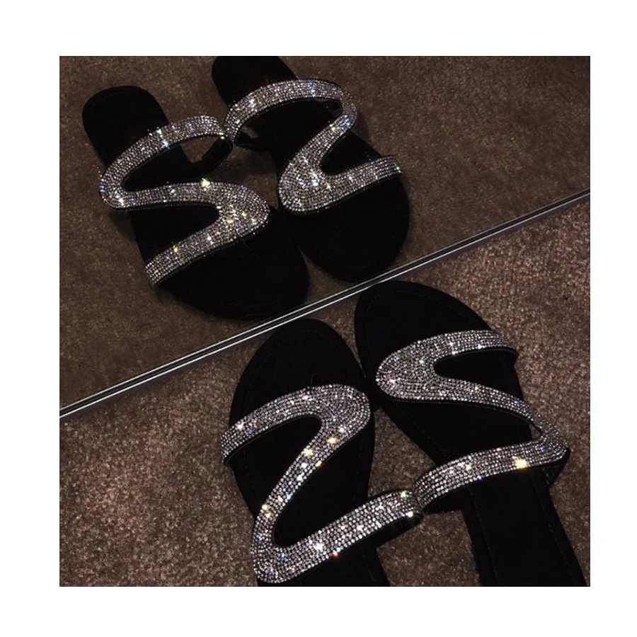 

2021 Summer Flip Flops Sexy Women New Bling Slippers Glitter Sandal For Women